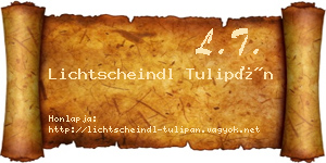 Lichtscheindl Tulipán névjegykártya